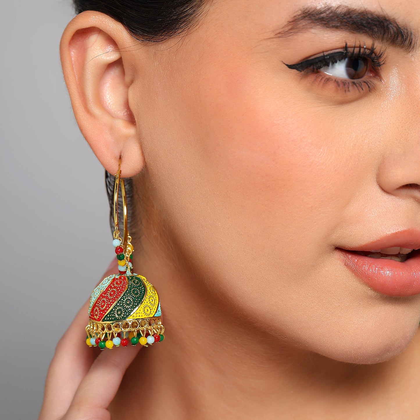 Multi Colour Jhumka Earring for Women and Girls| Ethnic| All Ocassion