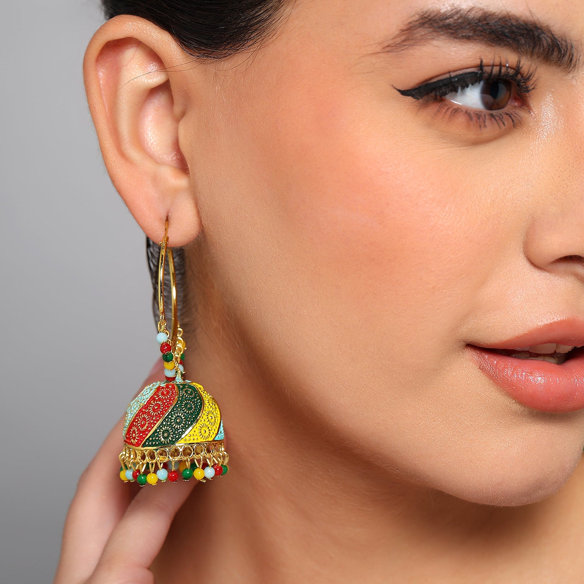 Multi Colour Jhumka Earring for Women and Girls| Ethnic| All Ocassion