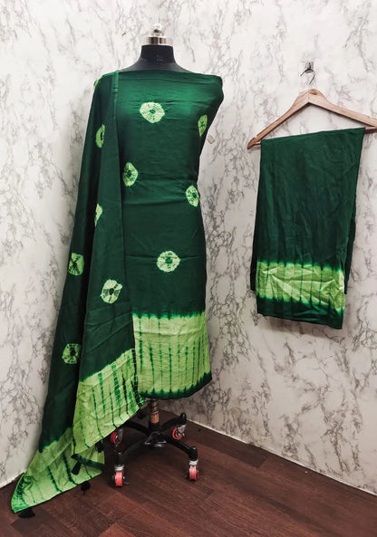Cotton Shibori Bandhani Work Bandhani Dress Material (Unstitched) - Premium  from Ethenika.com - Just INR 1390! Shop now at Ethenika.com 
