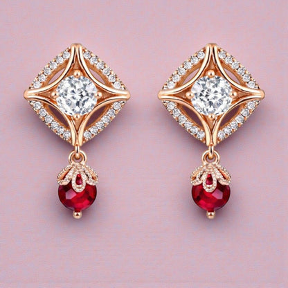 Rose Gold Drop Earrings