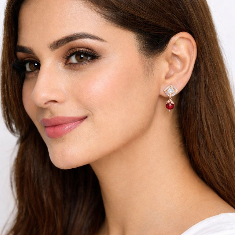 Rose Gold Drop Earrings