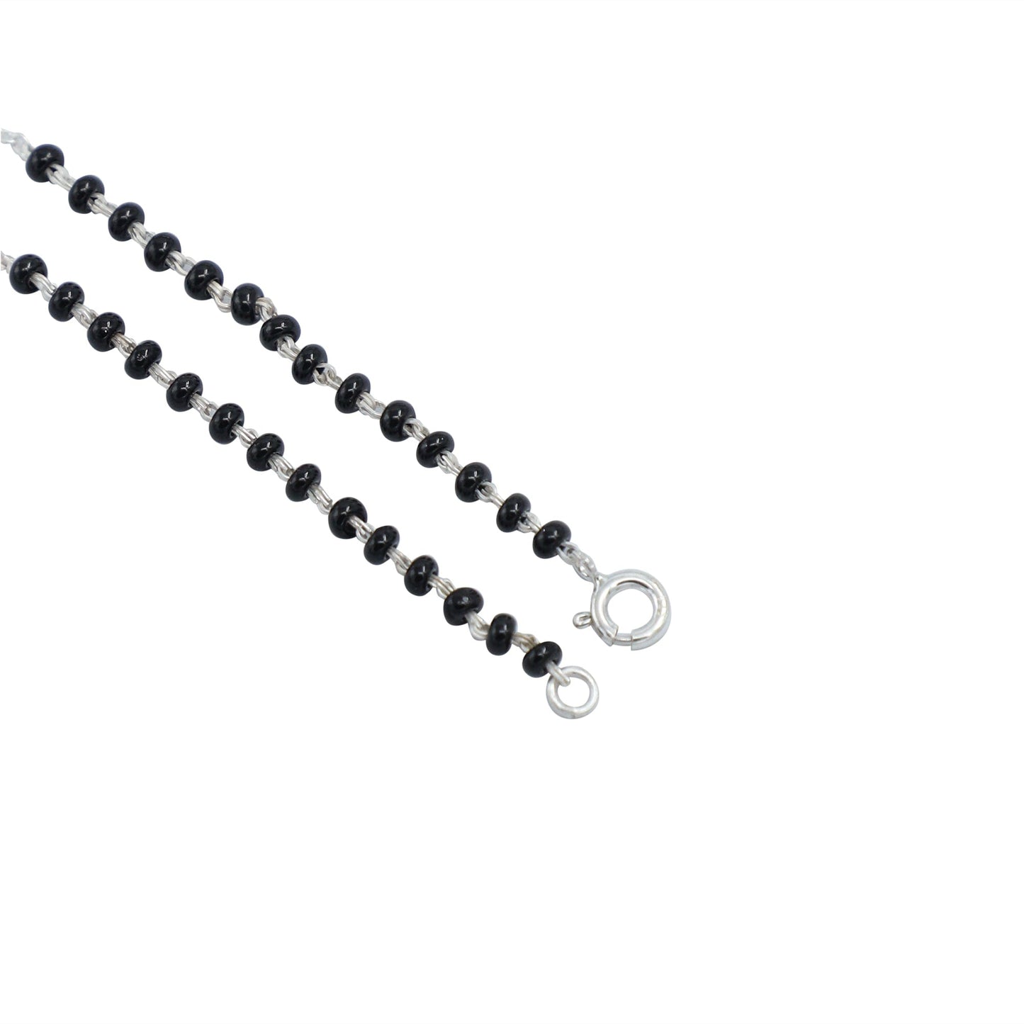 Silver 92.5 Pink Zircon Dangling Mangalsutra