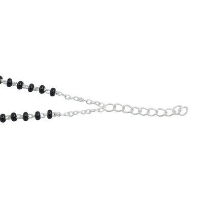 Yagna Silver 92.5 Green Onyx Mangalsutra Bracelet