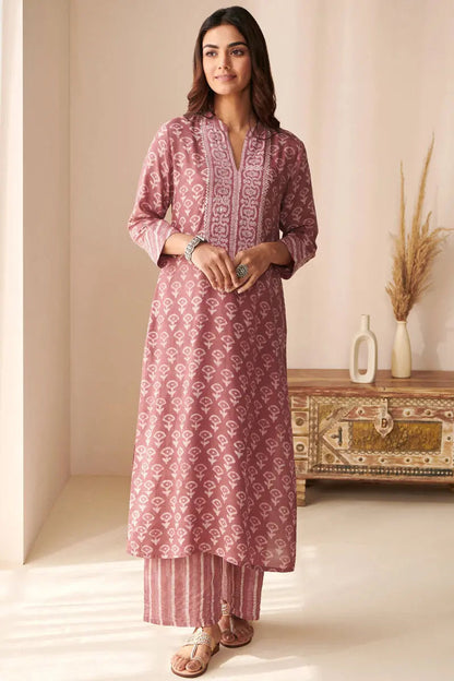 Moti Work Block Print work Kurti Pant Dupatta Set for Summer - Premium  from Ethenika.com - Just INR 2190! Shop now at Ethenika.com 