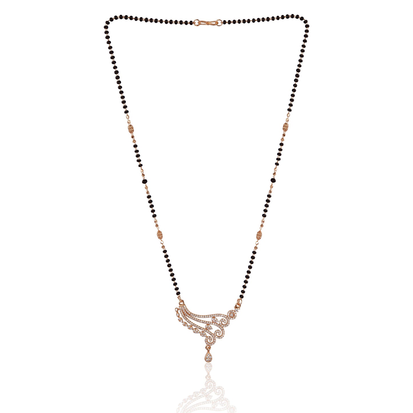 Rose Gold Plated Designer Mangalsutra Pendant for Girls and Women
