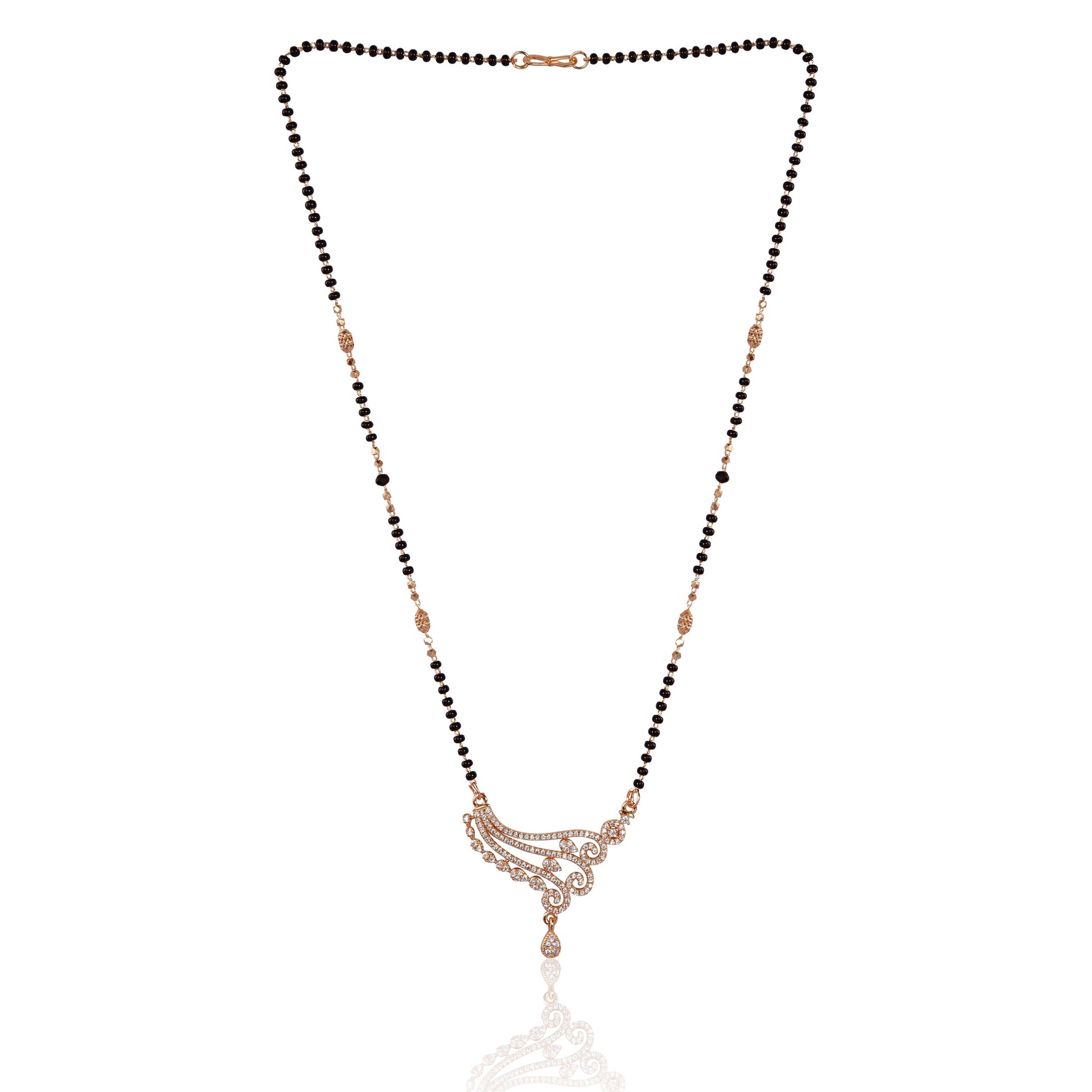 Rose Gold Plated Designer Mangalsutra Pendant for Girls and Women