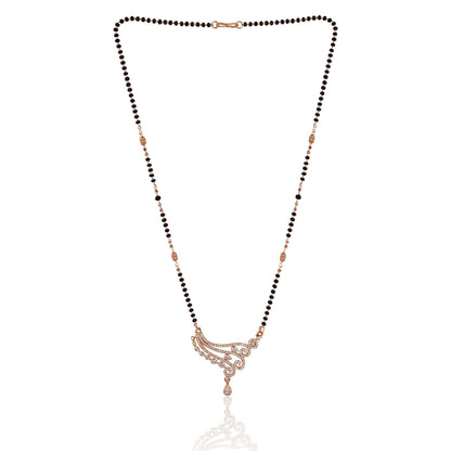 Rose Gold Plated Designer Mangalsutra Pendant for Girls and Women