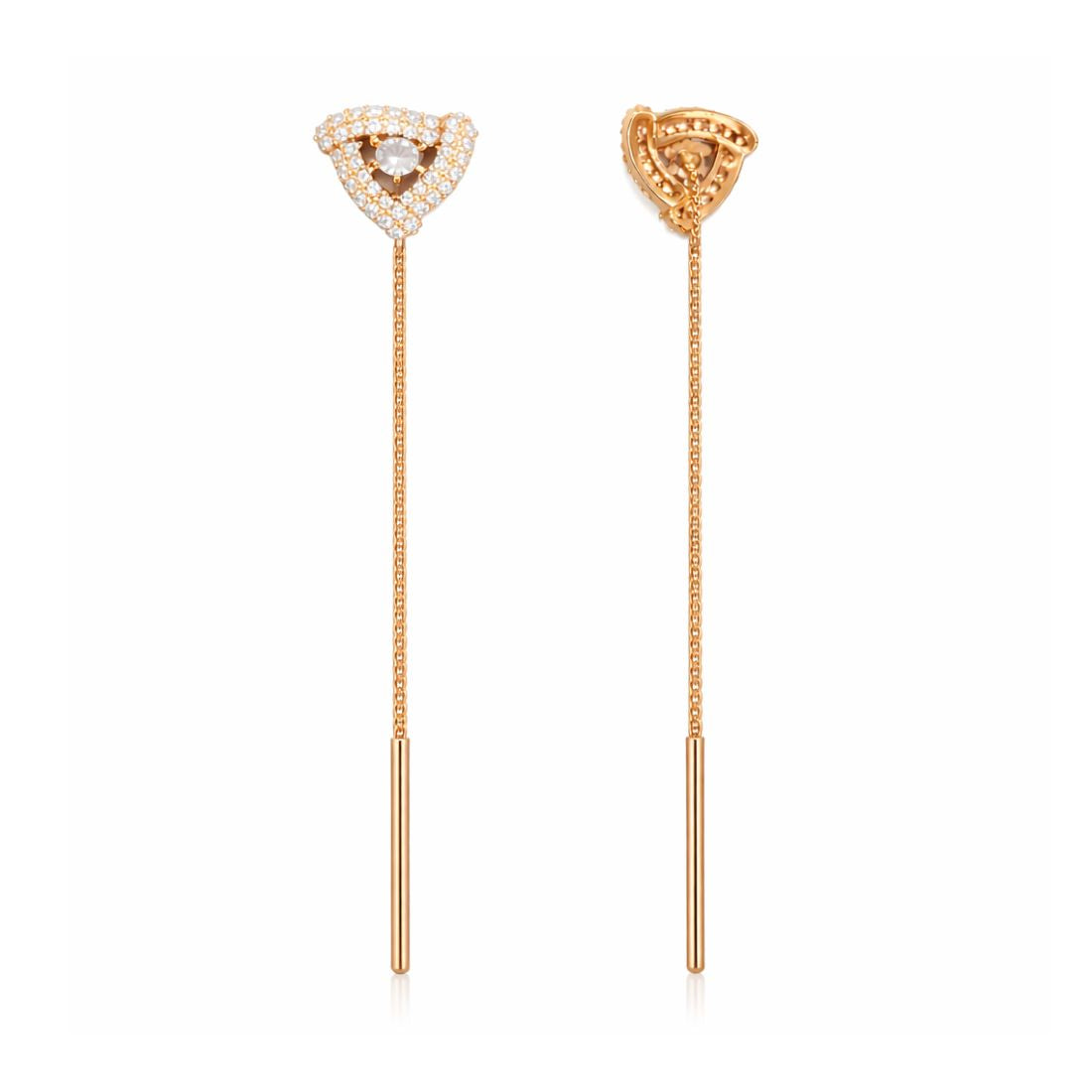 Rose Gold Plated Sui Dhaga Threader Earrings