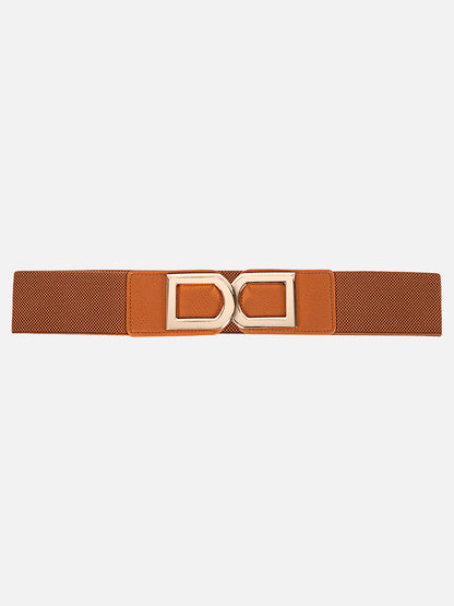Metal Buckle Broad Elasticated Belt