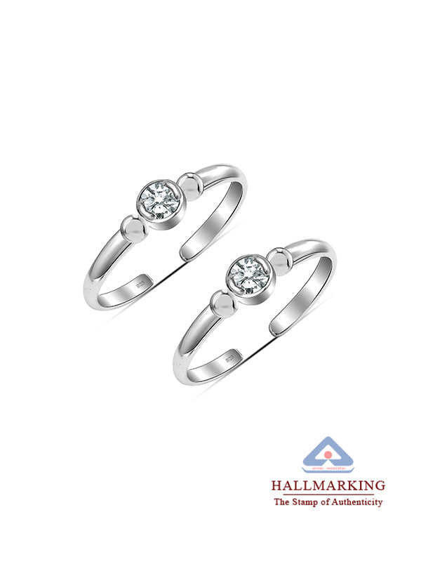 CZ Fancy Band Adjustable Toe Ring