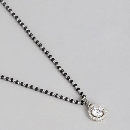 Gleaming Unity Rhodium-Plated 925 Sterling Silver Mangalsutra