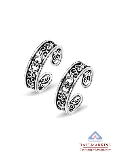 Antique Classic Floral Adjustable Toe Ring