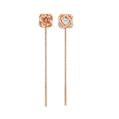 Rose Gold Sui Dhaga Threader Earrings