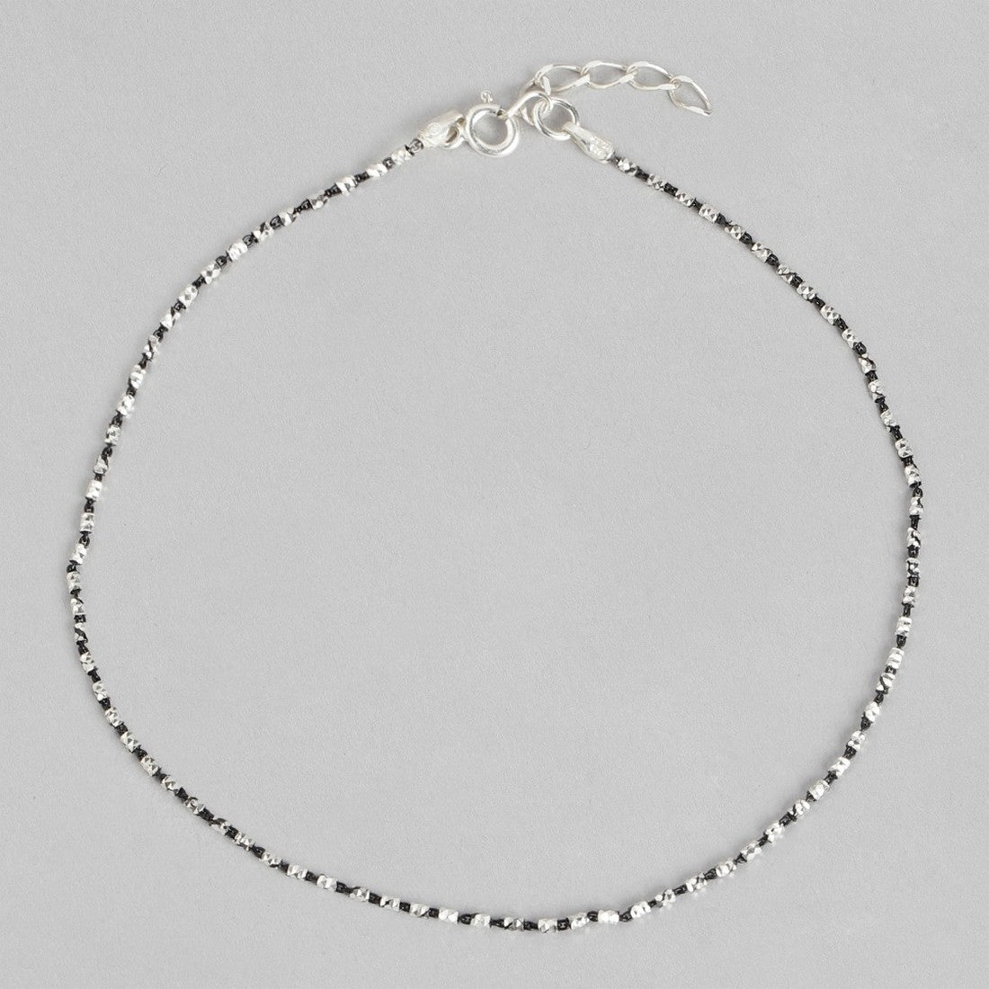 Radiant Charms Silver-Plated 925 Sterling Silver Anklet