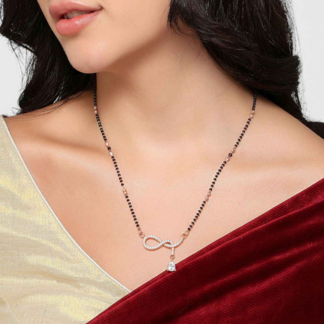 Rose Gold Plated Infinity Mangalsutra