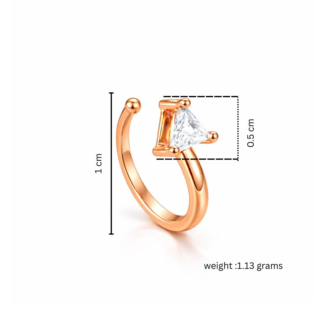 White Abstract AD Non-Piercing Nose Pin