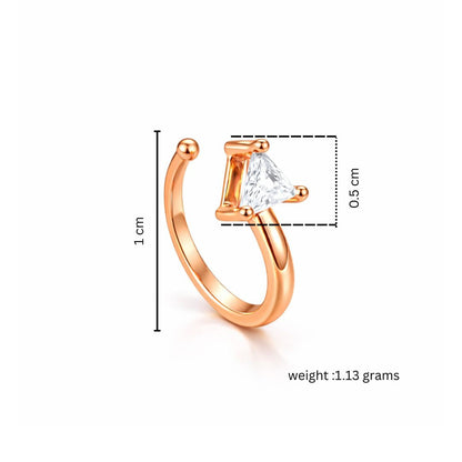 White Abstract AD Non-Piercing Nose Pin