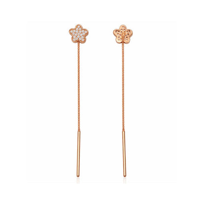 Rose Gold Plated Sui Dhaga Threader Earrings