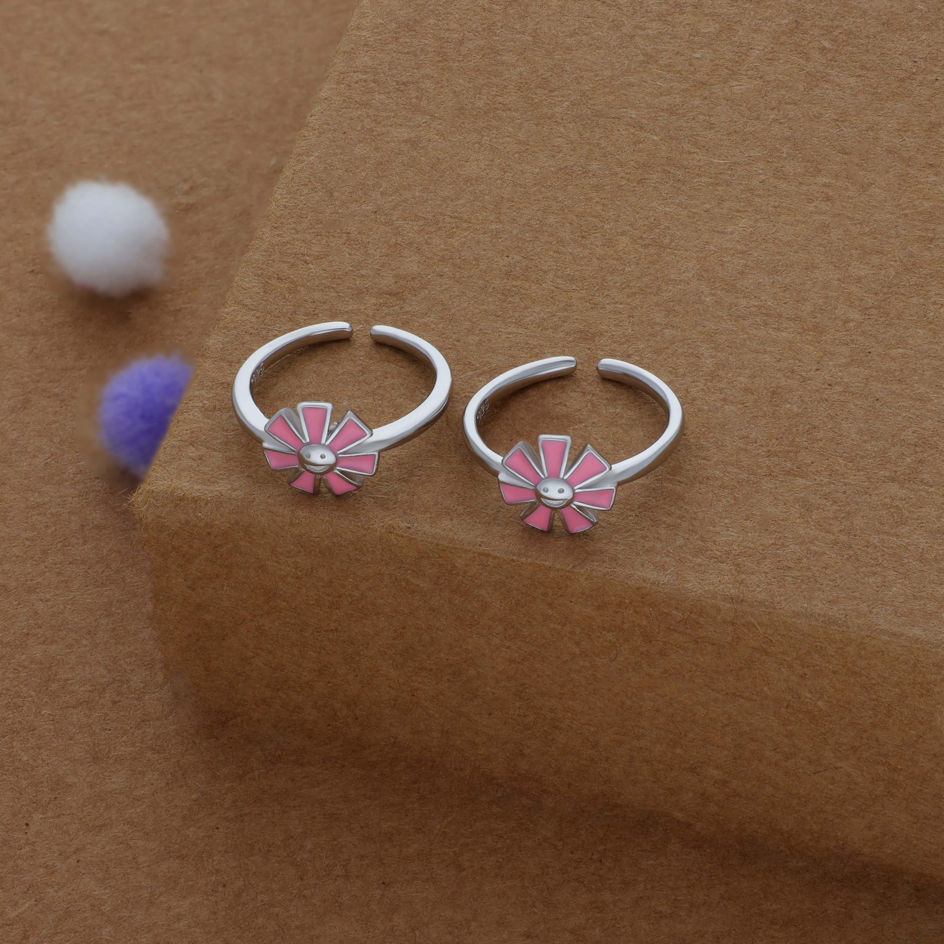 Floret Adjustable 925 Silver Fancy Toering