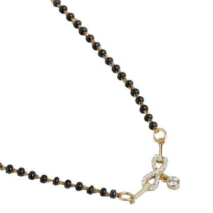 Eternal Infinity Gold-Plated CZ 925 Sterling Silver Mangalsutra