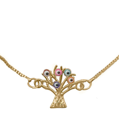 Evil Eye Tree Bracelet
