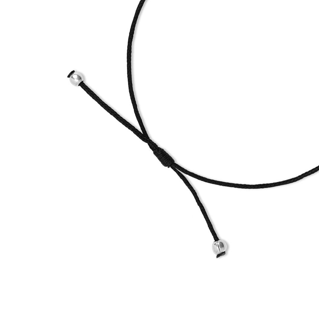 Uni-Evil Eye Rhodium Plated 925 Sterling Silver Thread Anklet