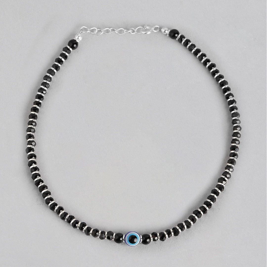 Evil Eye Beads 925 Sterling Silver Anklets