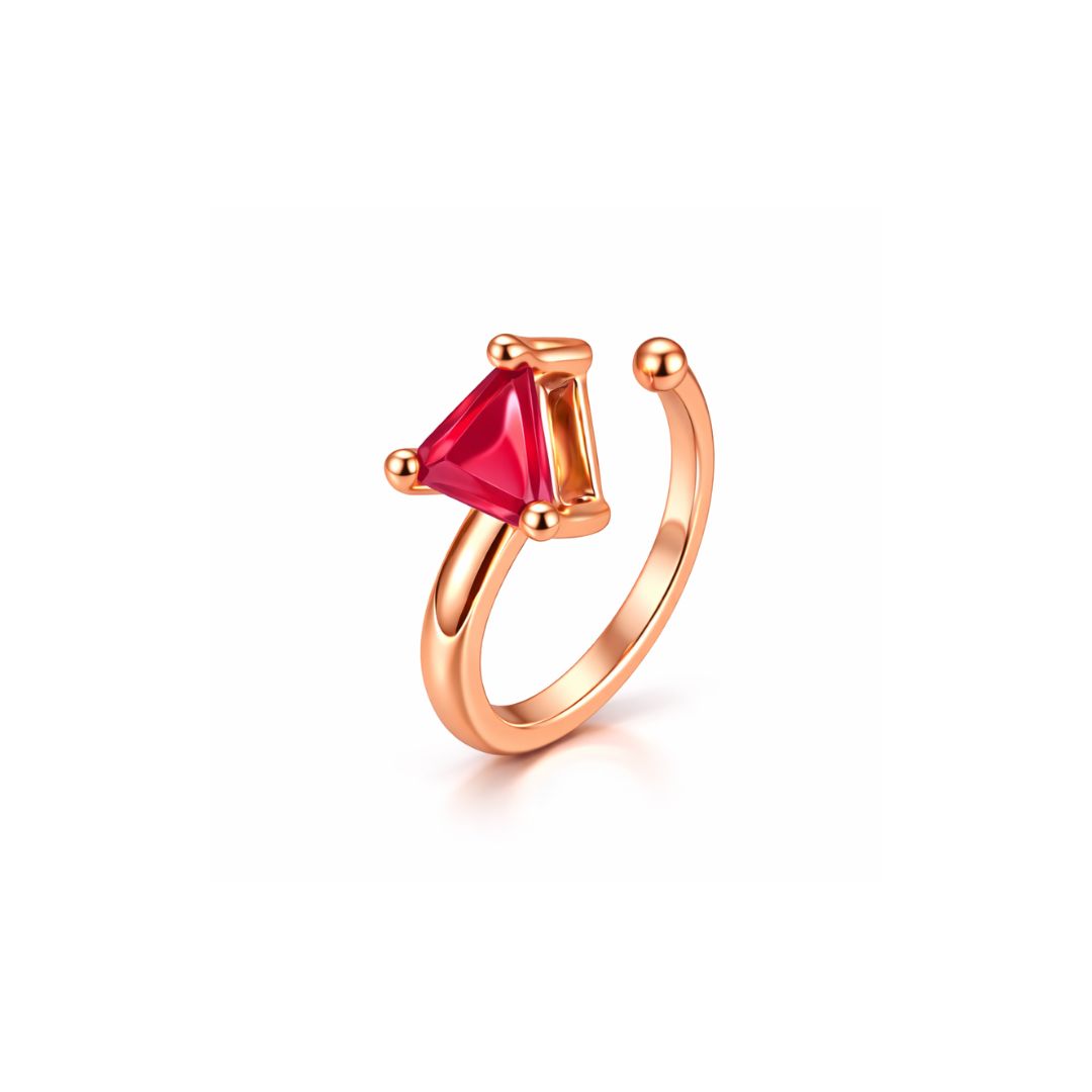 Red Abstract AD Non-Piercing Nose Pin