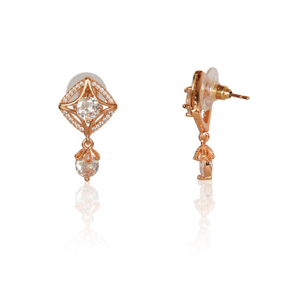 18k Rose Gold PlatedDrop Earrings Women & Girls