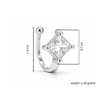 Silver Shine Non Piercing Nose Pin