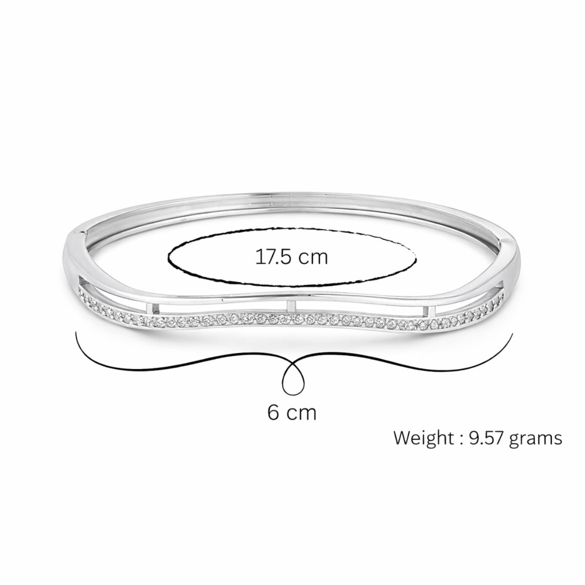 Silver Plated Kada Bracelet