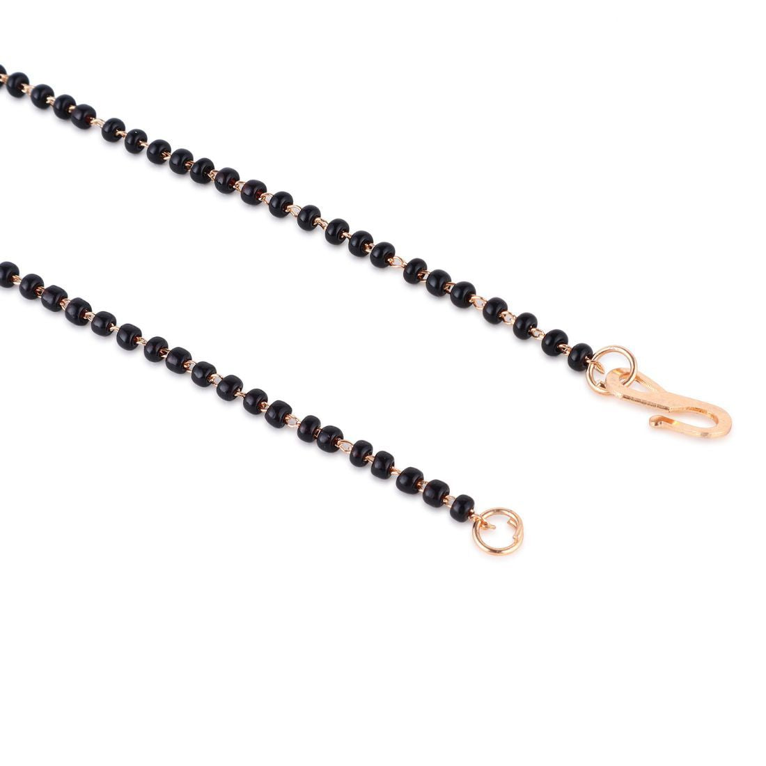 Rose Gold Mangalsutra & Heart Nose Pin