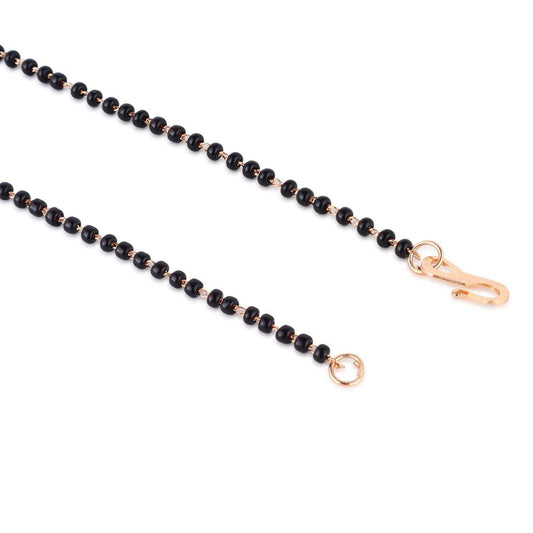 Rose Gold Mangalsutra & Heart Nose Pin