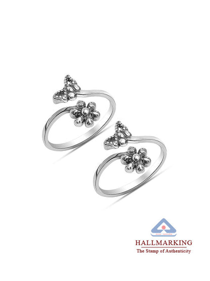 Antique Butterfly Floral Toe Ring