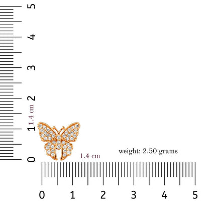 Rose Gold Butterfly Stud Earrings