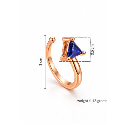Blue Abstract AD Non-Piercing Nose Pin