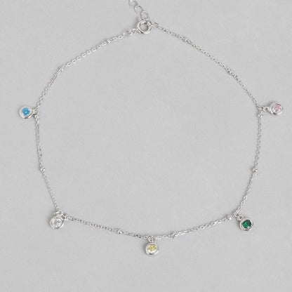 Color Drops 925 Sterling Silver Anklet