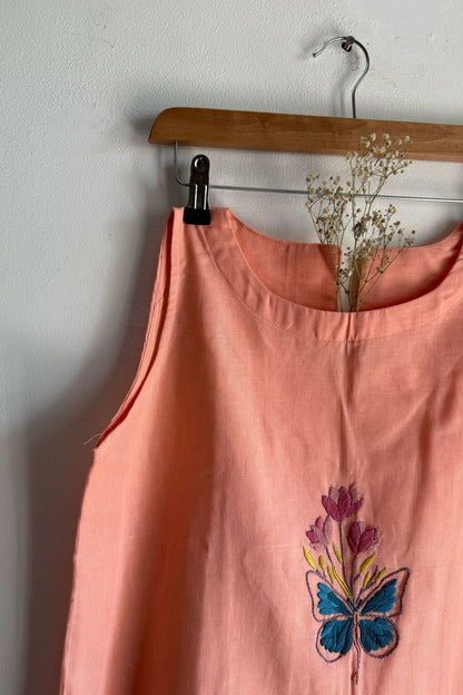 Peach Papillon Top