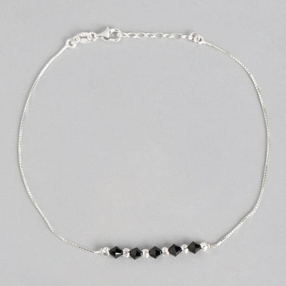 Graceful Whispers Rhodium-Plated 925 Sterling Silver Anklet Gift Hamper for Sister
