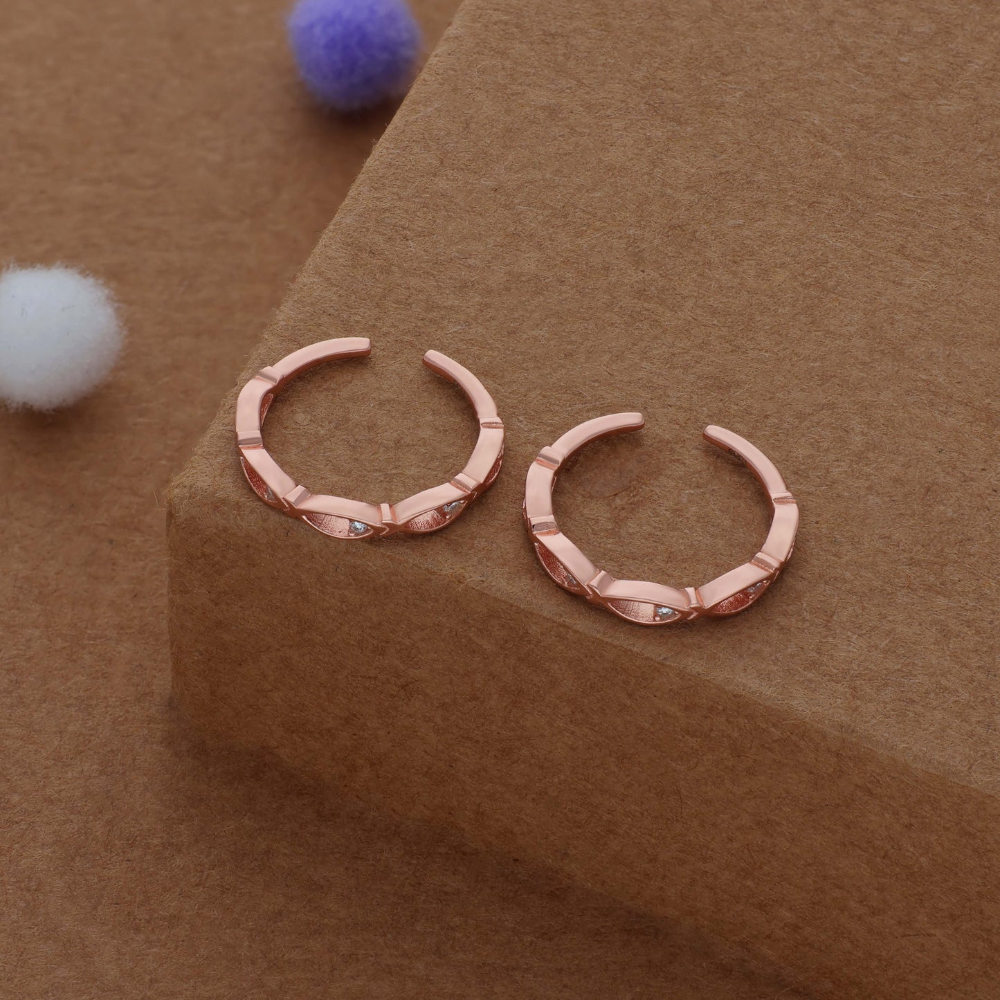 Charm Knot Rose Gold Polish 925 Silver Toering
