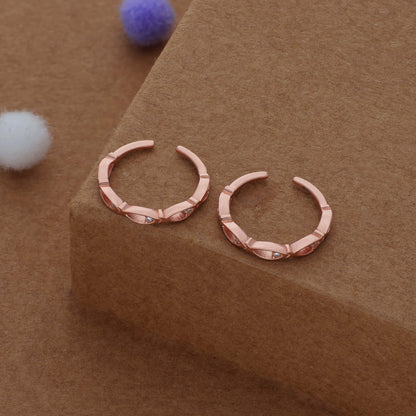 Charm Knot Rose Gold Polish 925 Silver Toering