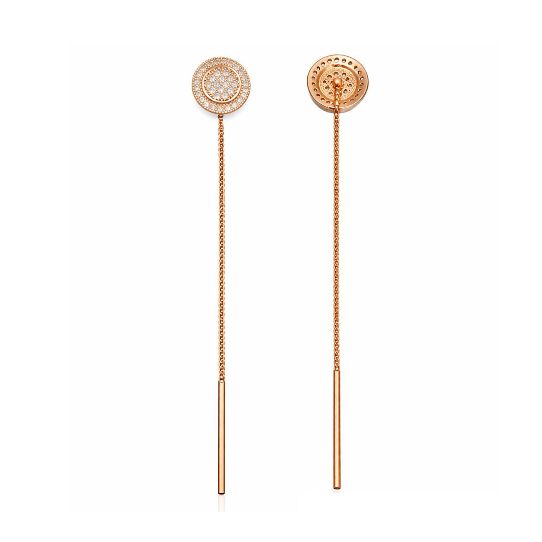 Rose Gold Plated Sui Dhaga Threader Earrings