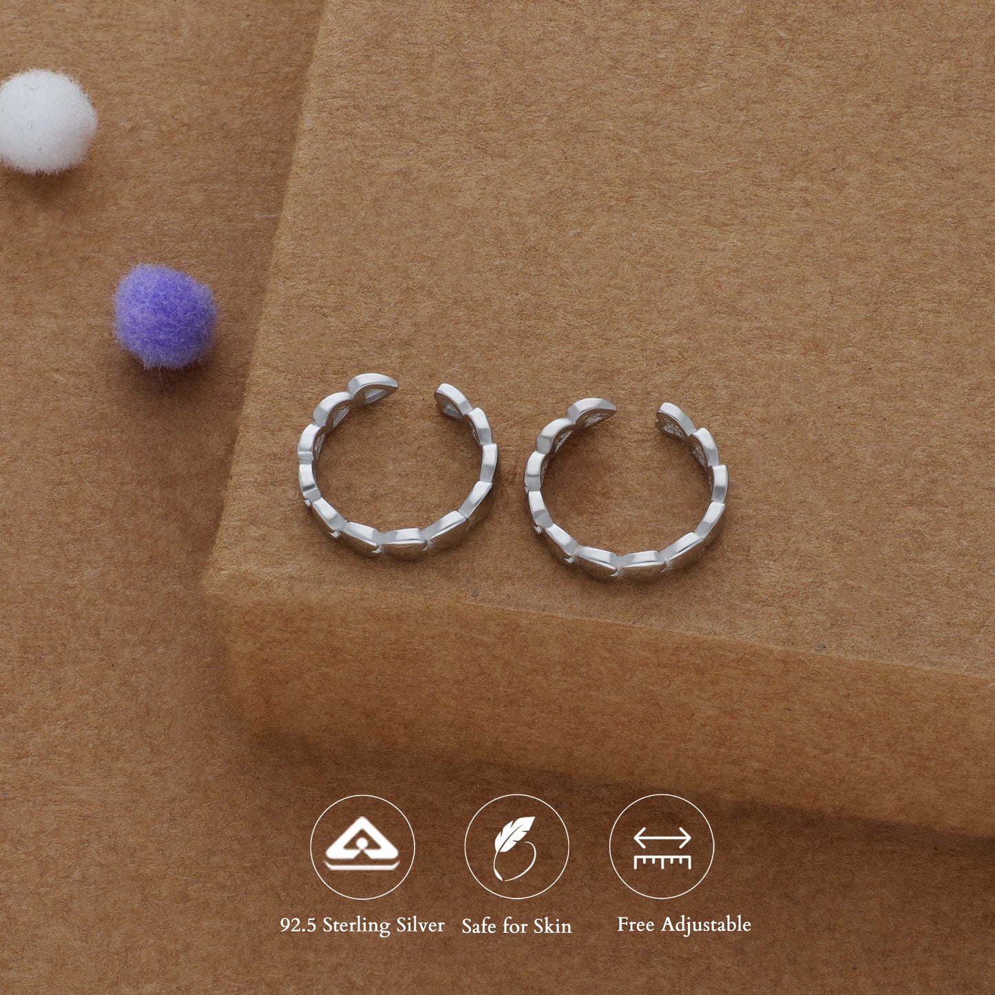 Textured Hoop 925 Silver Toering