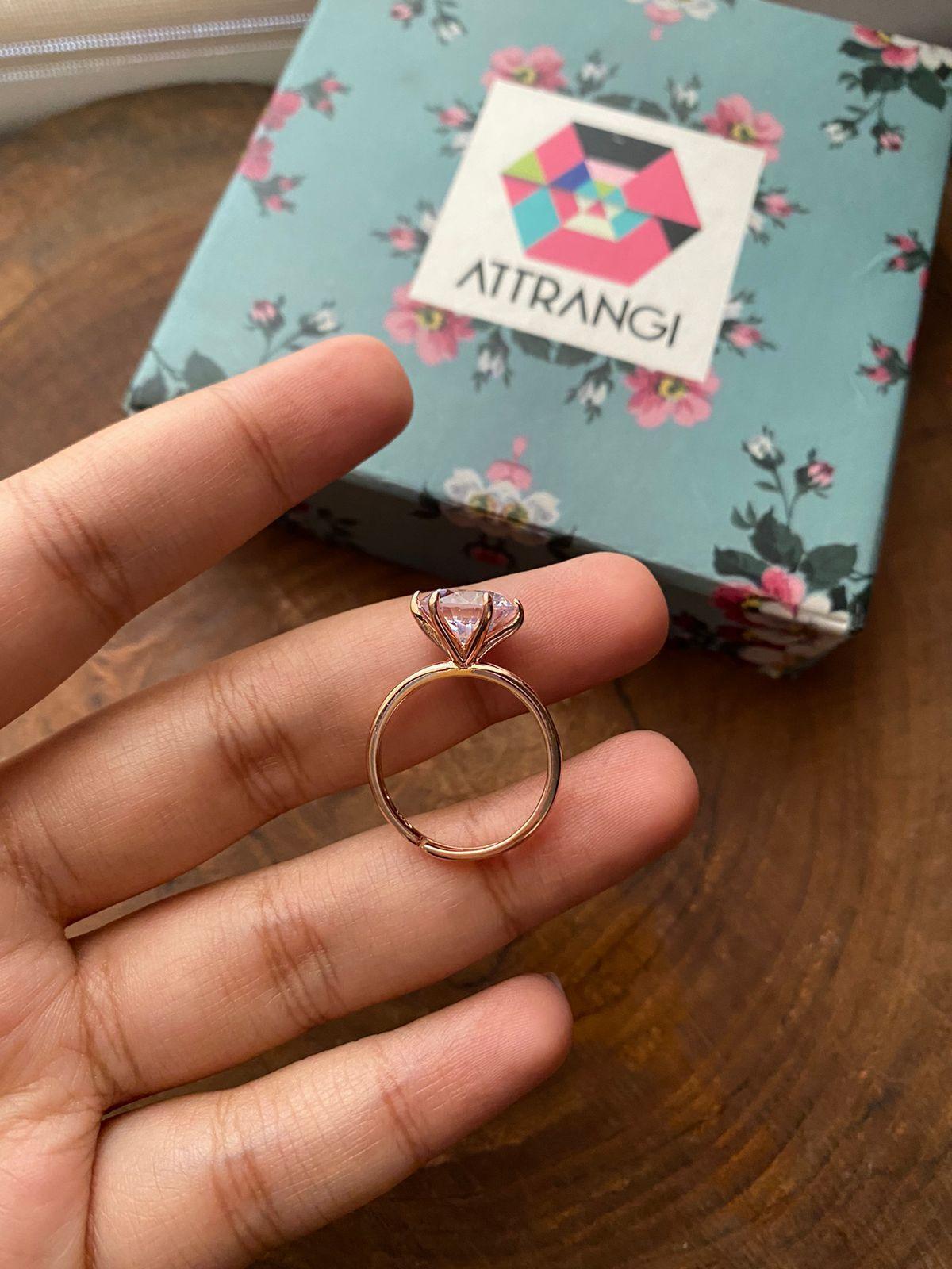 3 Carat Classic Round Solitaire Ring - Attrangi