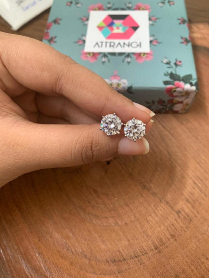 3 Carat Round Solitaires - Attrangi