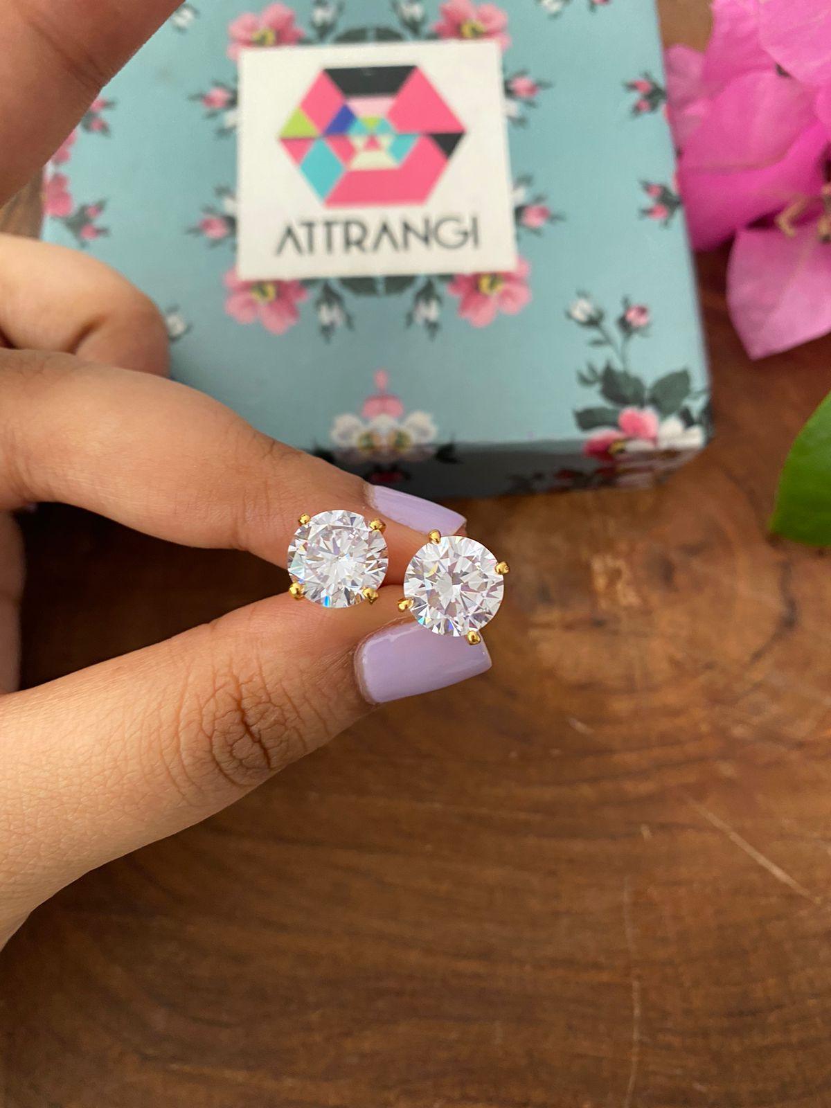 3 Carat Round Solitaires - Attrangi