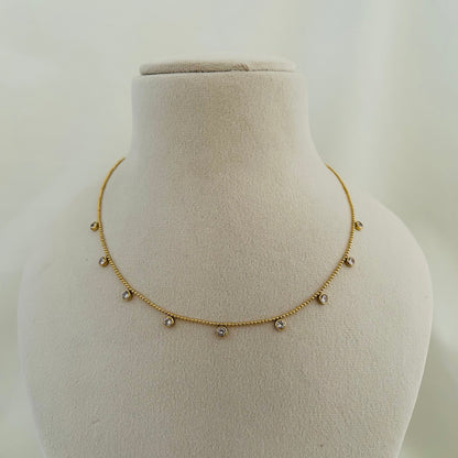 Multi Stone Station Necklace