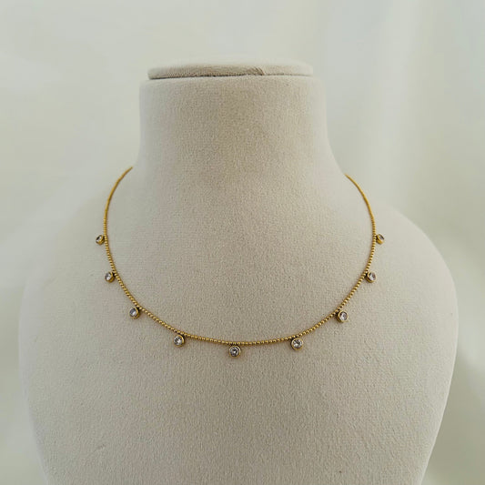 Multi Stone Station Necklace