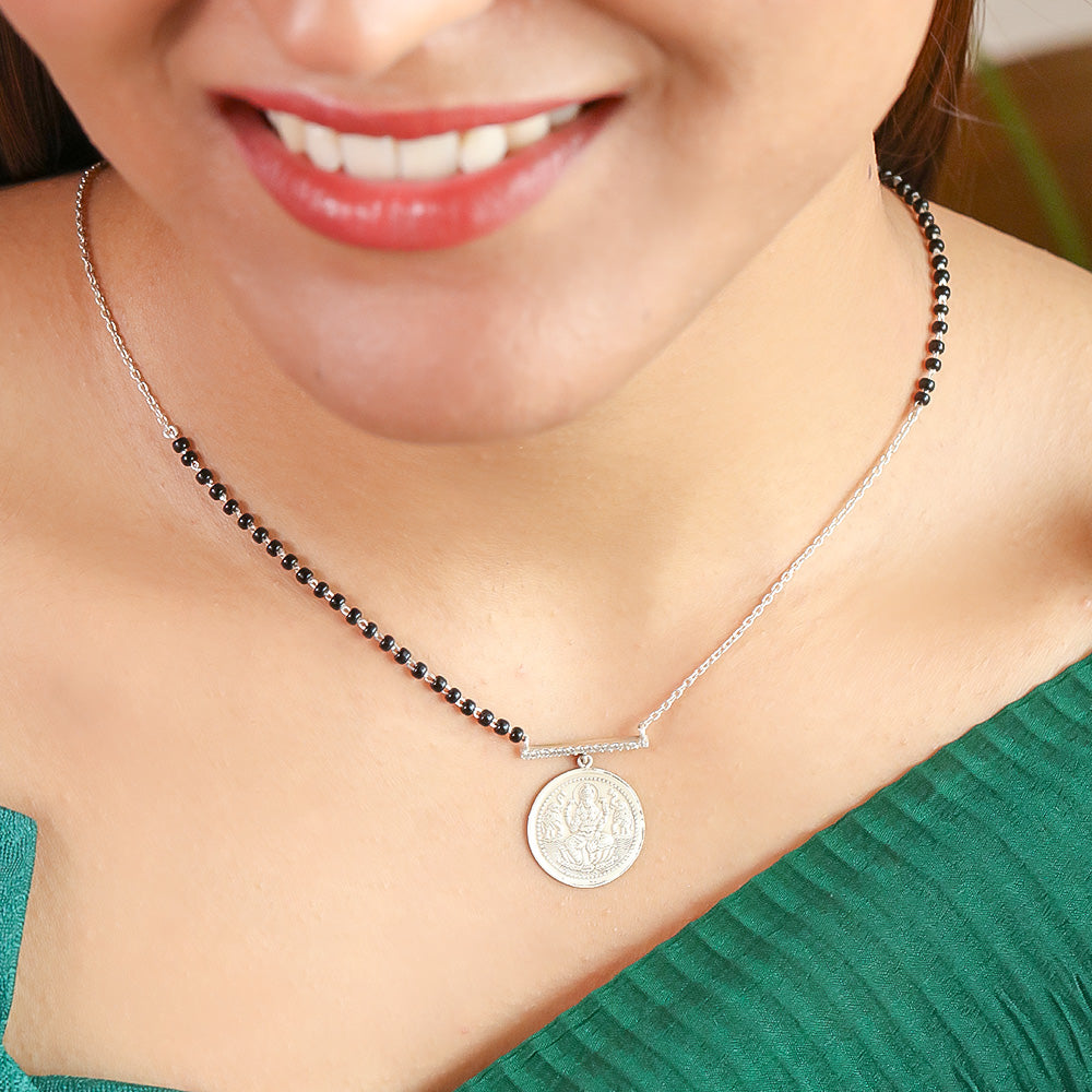 999 Silver Lakshmi Mangalsutra