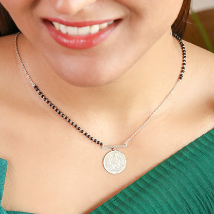 999 Silver Lakshmi Mangalsutra